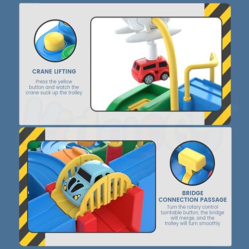 Image of Kidology Car Race Tracks Toy Kids | Car Adventure Rescue Track Set Educational Toy for Boys & Girls 3+ Years | Playset City Rescue Activity For Toddlers | Pre Educational Learning Puzzle Birthday Gift