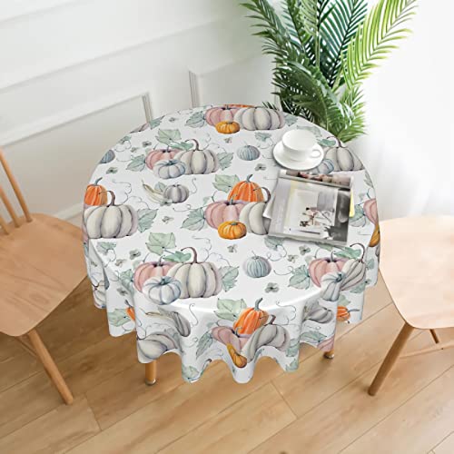 Nappe cuisine lavable anti-tache pour table ronde de Thanksgiving - 3