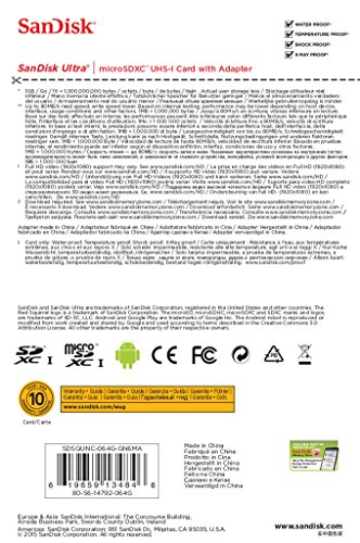 Sandisk Ultra 64Gb Microsdxc Uhs-I Card With Adapter, Grey/Red, Standard Packaging (Sdsqunc-064G-Gn6Ma) #TOP2