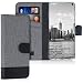 Produktbild kwmobile Hülle kompatibel mit Samsung Galaxy S10 - Kunstleder Wallet Case mit Kartenfächern Stand in Grau Schwarz