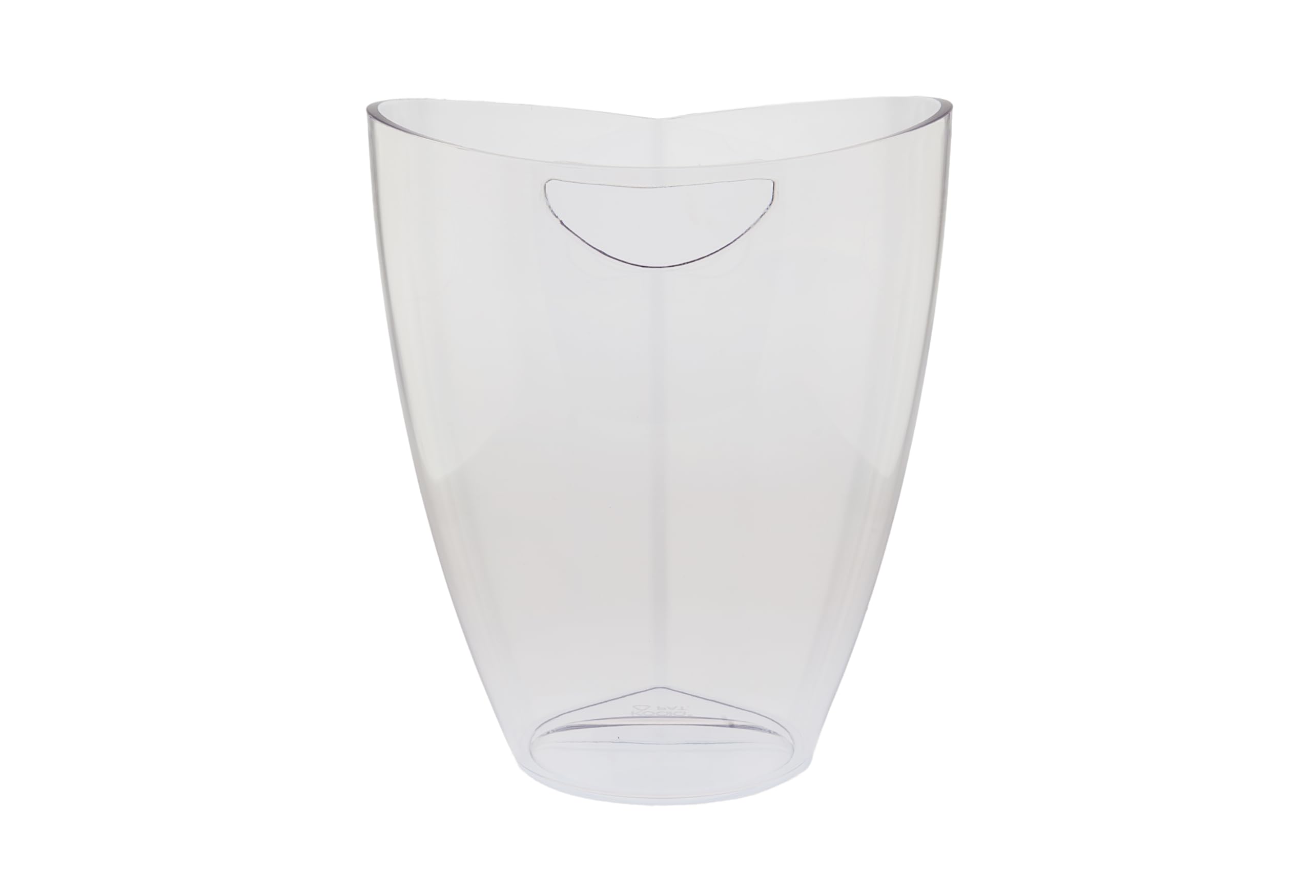 Cubitera para botellas de vino Koala Nature 3,5 L – Champanera acrílica para 2 botellas de vino, cava o champagne – Enfriador rápido, ligero, apilable y reutilizable, con asas, transparente