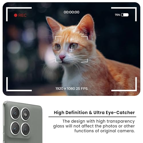 Image of ArmourPro Camera Rings Tempered Glass for Motorola Edge 60 Pro, Tough HD Individual Aluminum Alloy Rings 9H Camera Cover, Scratch-Resistant,Camera Lens Protection| Silver, 1 Pack