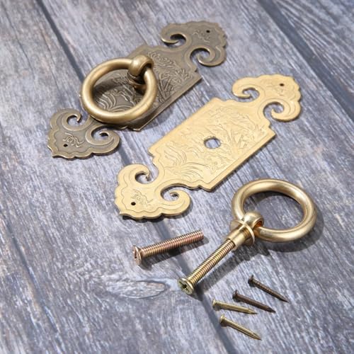 Tirador de cobre puro de 10 cm con manija recta para muebles clásicos 4