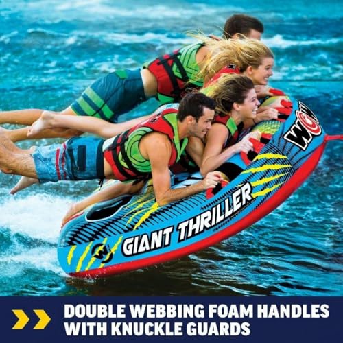 Image of Wow Sports Thriller Towable Deck Tube for Boating Adults, Tubing Boat Inflatable for Water Sports