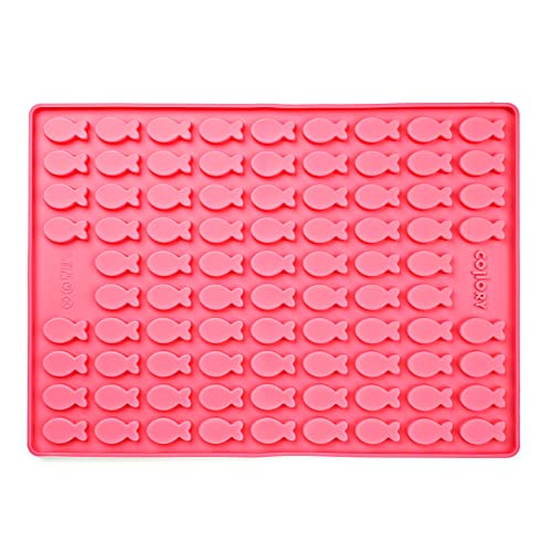 Collory Medium Fisch (3,5cm) Silikon Leckerli Backmatte, Hundekekse selbst backen, Pralinenform, Bonbonform, Material antihaftend und lebensmittelecht (BPA-Frei)