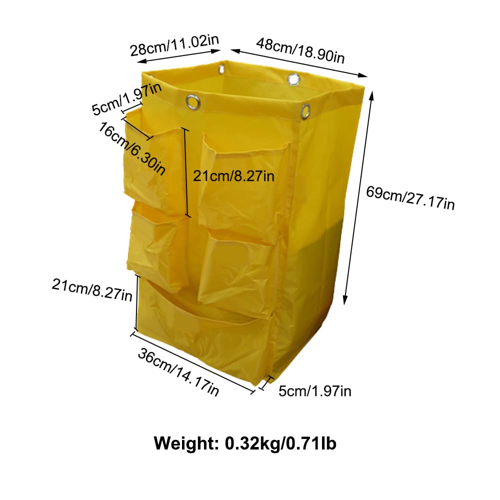 Borsa di ricambio per carrello di pulizie, grande capacità, per pulizia e pulizia delle pulizie, borsa per la pulizia del carrello e carrello per la pulizia