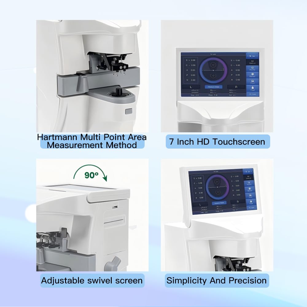 Auto Refractometer Auto Lensmeter Optical Measurement System High-Precision Keratometry & Lens Measurement Professional Eye Exam Diagnostic Bundle for Optical Clinics and Labs ARK-1800 & AL-1500
