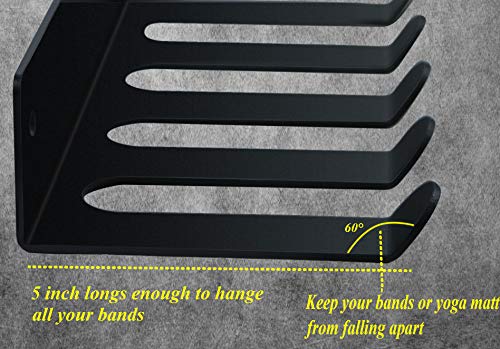 Alvade Storage Rack 9 Prong Storage Rack for Fitness Bands,Straps,Jump Ropes, Foam Rollers - Thumbnail 6