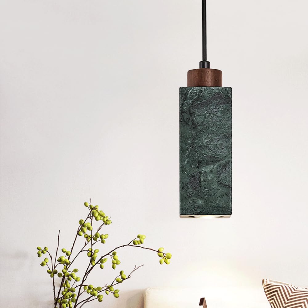Lámparas Colgantes japonesas Lámpara Colgante de mármol Lámpara de Estilo Natural Cubierta de Madera Accesorios de iluminación de Techo para Restaurante Interior Cafetería Apartamento