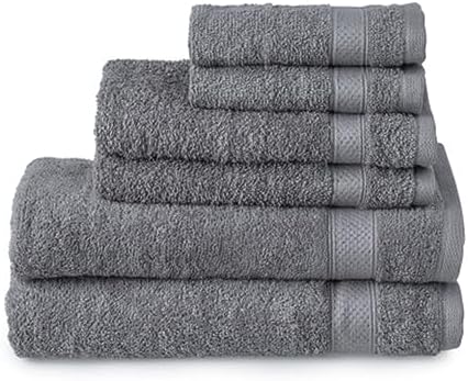 Welhome Basic 100% Cotton Towel (Flax Brown) - 8 Piece Set - Quick Dry - Absorbent - Soft - 434 GSM - Machine Washable - 2 Bath - 2 Hand - 4 Wash Towels