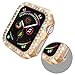 5Pack Protector Case Compatible with Apple Watch SE Series 6 5 4 44mm Cover, Double Row Bling Crystal Diamonds Protective Cover PC Plated Bumper Frame Accessories (5 Colors, 44mm)