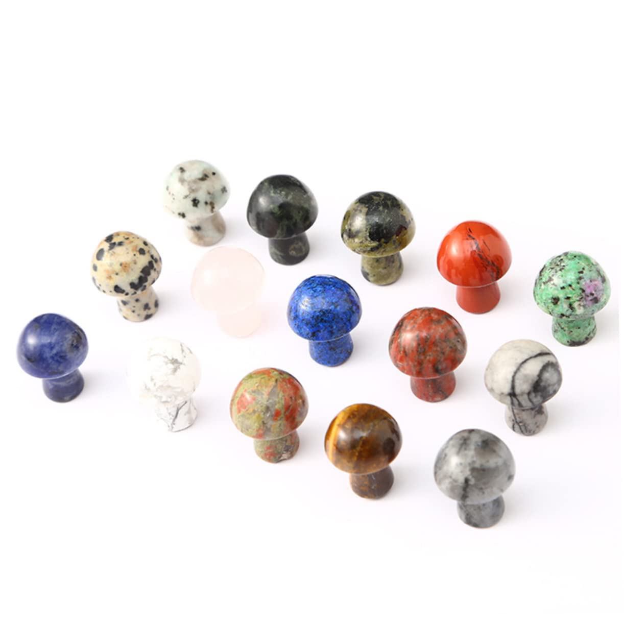 Yardwe 5 Sätze Kristall-pilz-Ornament Pilzdekor Pflanzen Kuchen Verzieren Cupcake-Dekoration Pilzsteine Pilzzeug Pilzkristalle Masse Aquarium Dekoration Naturstein 15 Stück * 5