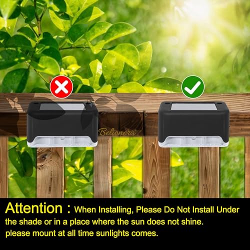 Image of Solar Light Outdoor Garden Home Waterproof Stair Deck Pool Patio Fence Gate Yard Floor Step Railing Window Balcony Sunlight Pathway (12, Medium)