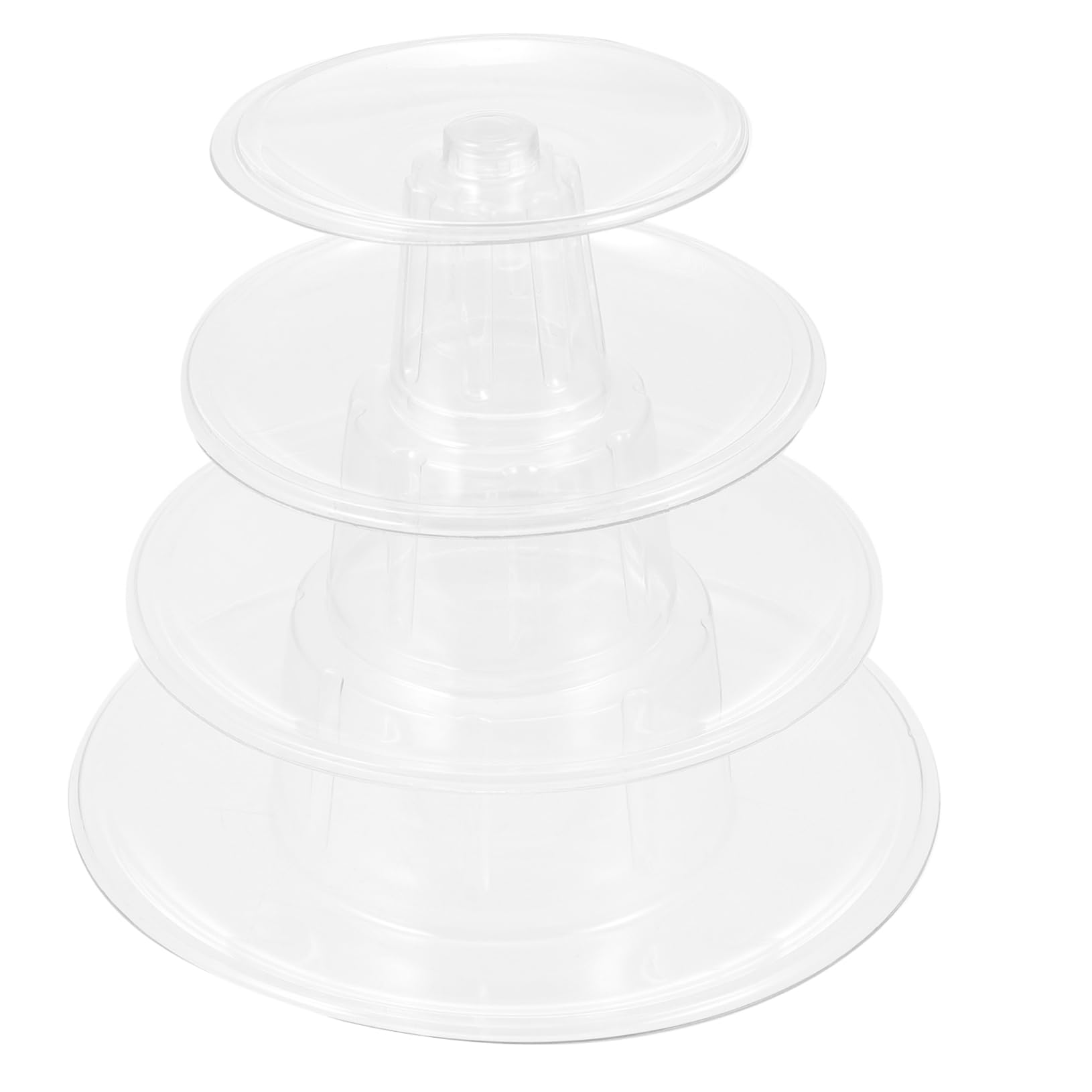STOBAZA Macaron Display Stand Cake Serving Tray Desktop Stand Cupcake Rack Appetizer Container Cupcake Display Riser Pallets Donut Tier Stand Round Cake Carrier Dessert Transparent Plastic