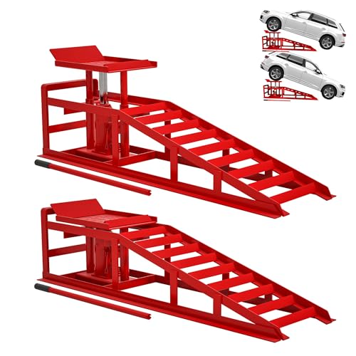 Hydraulic Car Ramps, 5T 10000lbs Low Profile Car...