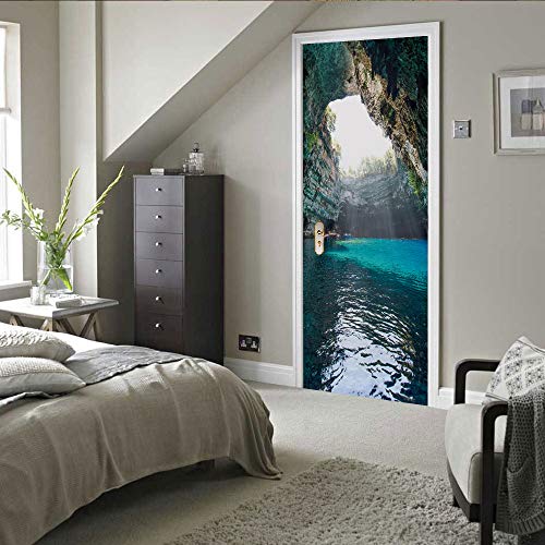 Zy-Kl 3D Door Sticker Wall Decals Mural Wallpaper, Waterproof And Moisture Peel And Stick Vinyl Door Mural Decals For Dormitory, Office And Home Decor，30.3X78.7 Inch Pvc Door Decal (Mt3489) #TOP2