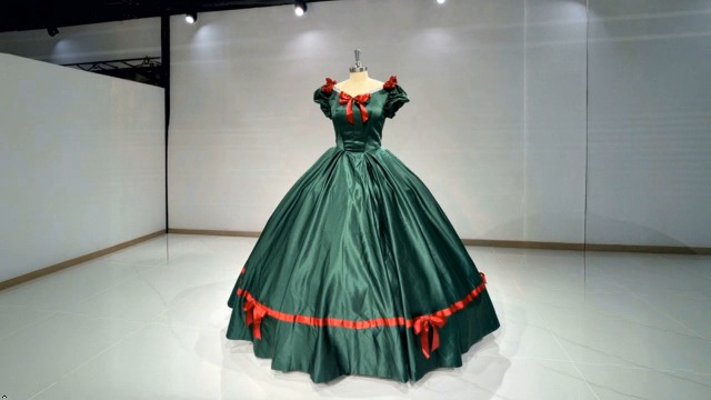 victorian evening dresses for sale Antique Silk and Lace Evening Gown, Ball Gown, 3 Piece Bustle Dress, 1860/70's
