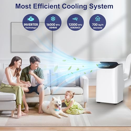 image for Humhold Inverter 16000BTU Portable Air Conditioners with Remote, Free 