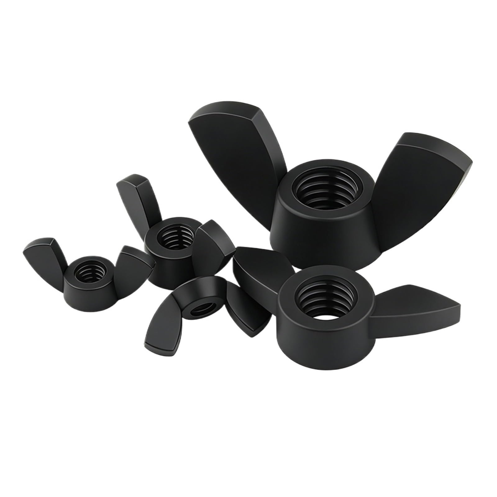 5/20/50Pcs M3 M4 M5 M6 M8 M10 M12 Butterfly Wing Nuts Black Nylon Plastic Hand Tighten Nut