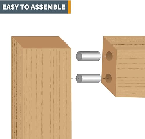 Miniatura 5 de POWERTEC 71474 Pasadores de acero endurecido de 12 pulgada, tratados térmicamente y con forma precisa para una alineación precisa, paquete de 4