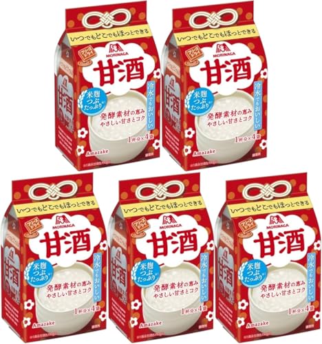 【まとめ買い】甘酒190g 4袋入 13.5g <糖質30%オフ>185g (甘酒<4袋入> 5個セット オリジナルおみくじカード付き)