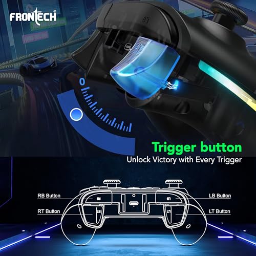 FRONTECH Fire Pro Wireless Gaming Pad with 2.4GHz | Dual Vibration Motors | RGB Lighting|Trigger Button|Compatible with PS3, PC & Android TV... - Image 6
