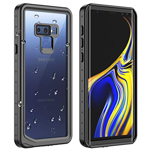 RedPepper Galaxy Note 9 Waterproof Case, Protective Clear Cover with Built-in Screen Protector