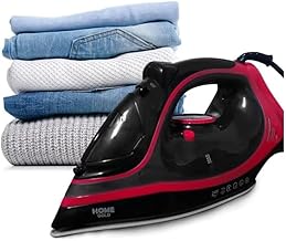 جهاز كي بخار من هوم جولد للكي بدون مجهود مع تسخين سريع وأوضاع مزدوجة وميزات أمان متقدمة - قدرة 2600 وات، طلاء سيراميك، وتحكم متغير في