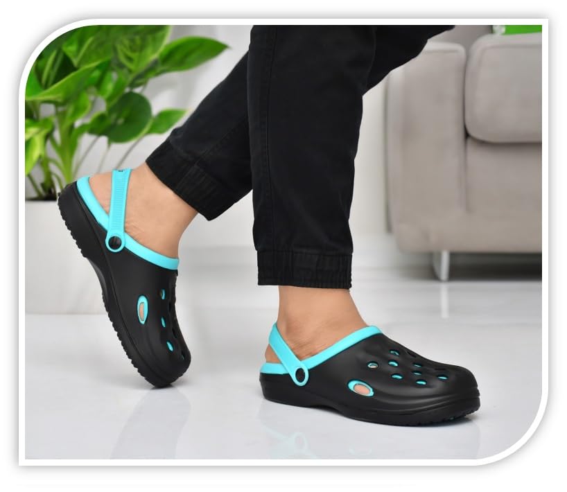 Image of BADLAV Mens Men's Lightweight Classic Clogs || Sandals with Adjustable Back Strap for Men (M-301) Clog