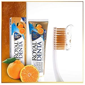Royal Denta Jeju Tangerine natuurlijke tandpasta, geschikt voor kinderen, met Aloë Vera en fluoride, 130 g