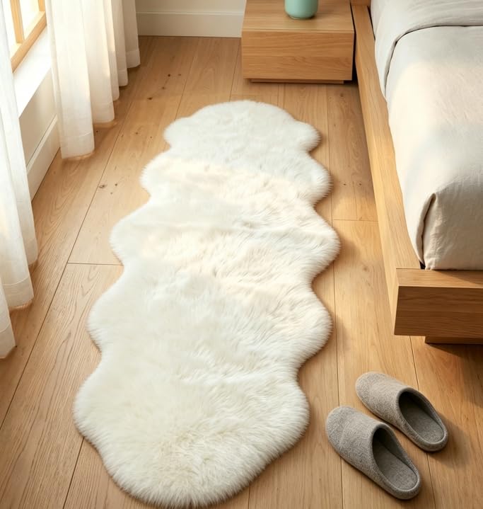 Tapis en fourrure anti-froid pour sol canapé de chambre