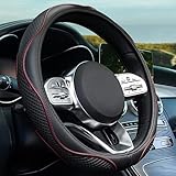 Sportdesign: Das Lenkradbezug leder nimmt ein spezielles Texturdesign an, das angenehm in der Hand liegt. Es wird die Dicke des Lenkrads erhöhen, dem Auto ein Gefühl von Bewegung verleihen und das Fahrerlebnis verbessern