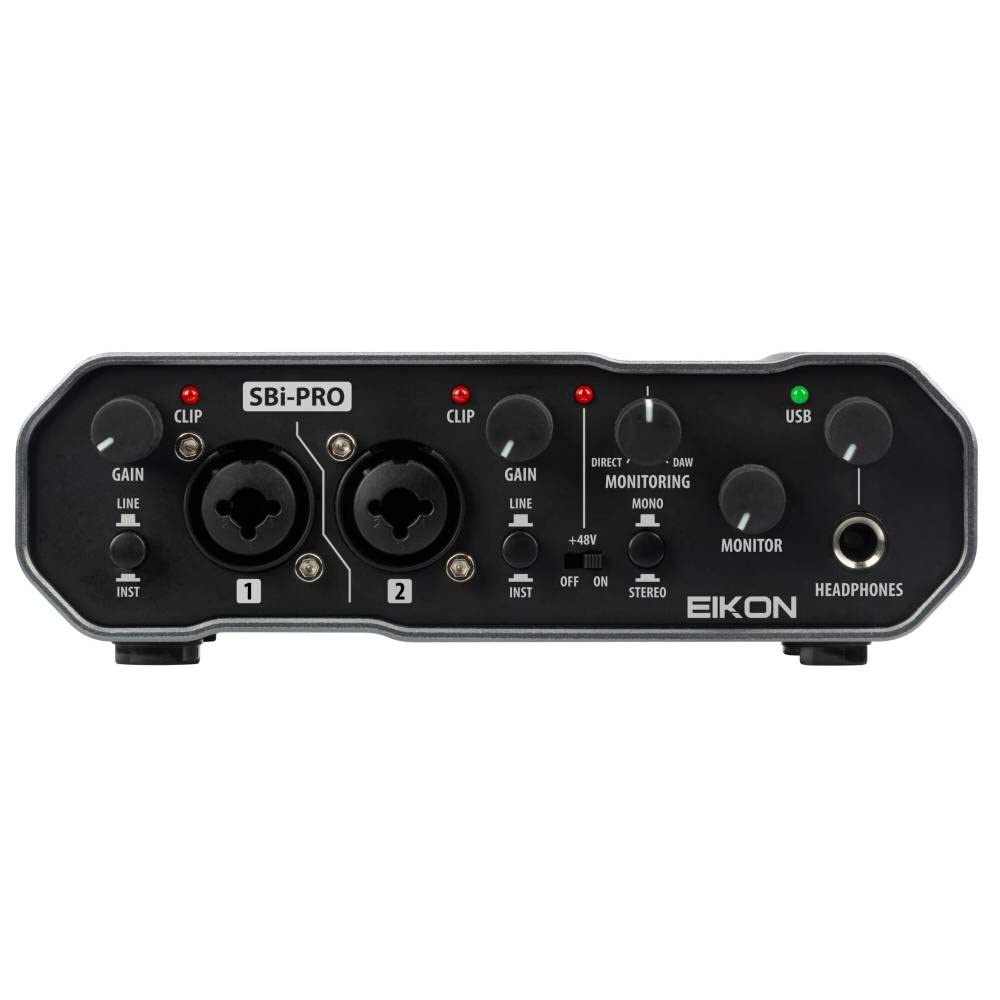 Proel EIKON SBi-PRO - Interfaccia audio USB 2.0 con 2 In & 2 Out, qualità da studio per la registrazione domestica o mobile, lo streaming live o il podcasting