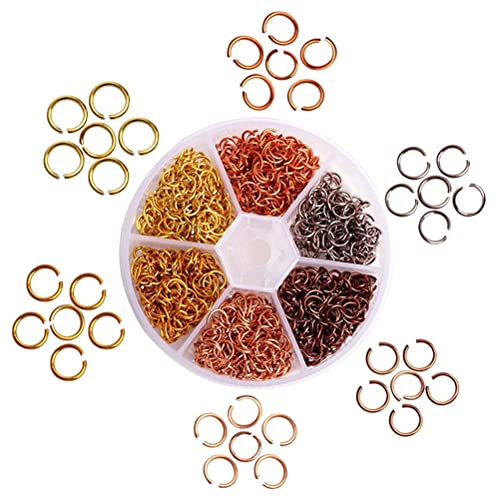 Kit de pendentifs pour nail art - 1080 anneaux métalliques 3D pour la création de bijoux et la décoration d'ongles. Kit de piercing disponible en 6 couleurs...