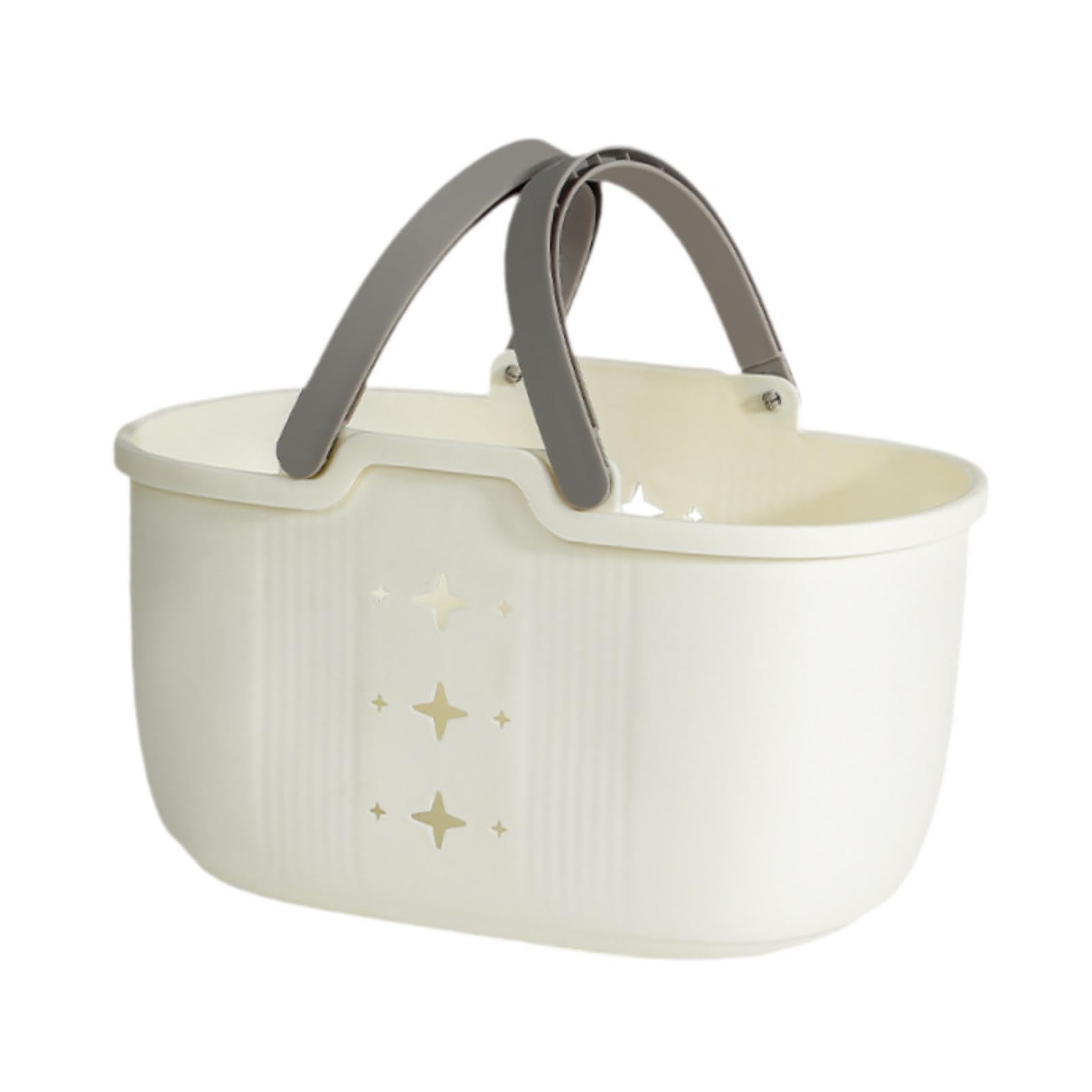 Enakshi (LABEL) Creations Shower Basket with Handles Lightweight Toiletry Organizer for Soap Gym White GrayHome & Garden|Household Supplies & Cleaning|Home Organization|Storage Bins & Baskets 2