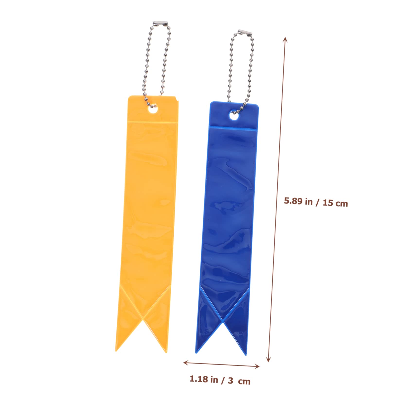 BESTonZON 12Pcs Reflective Key Holder High Visibility Keychain Straps Fluorescent for Night Walking Running Cycling