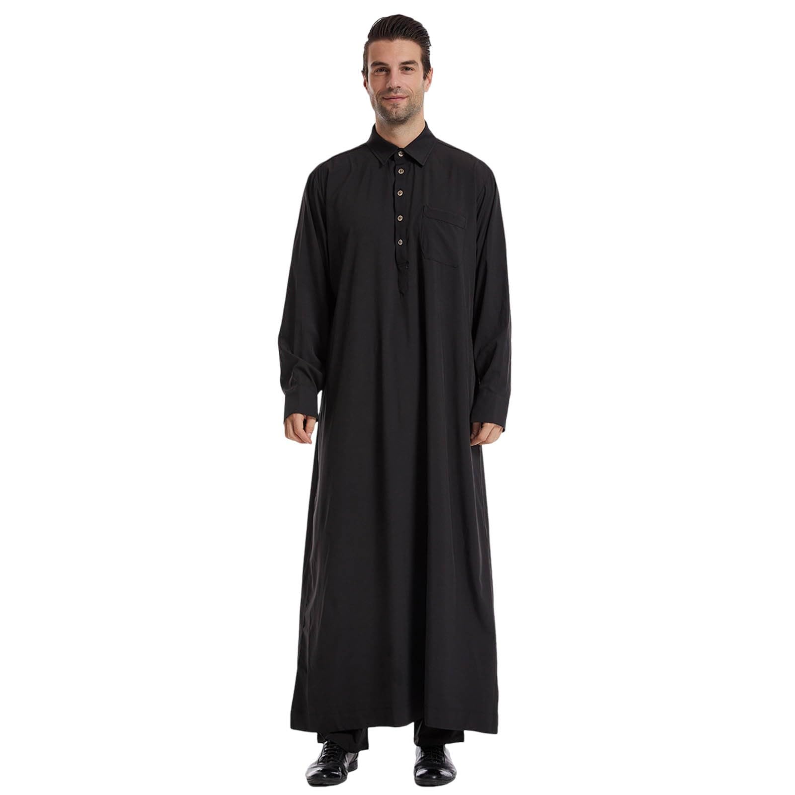 Caftan bleu roi de qualité supérieure en ensemble bazin et boubou traditionnel unique - 8