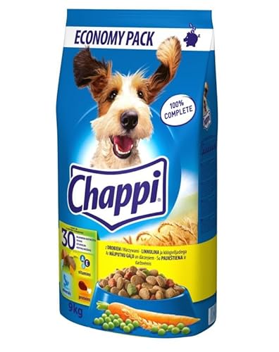 Produktbild von Chappi Trockenfutter mit Huhn für ausgewachsene Hunde aller Rassen - 9 kg