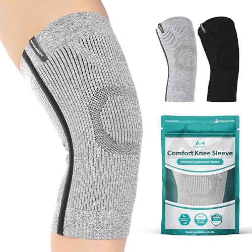 BraceAbility Knee Compression Sleeve - Knit Knee...