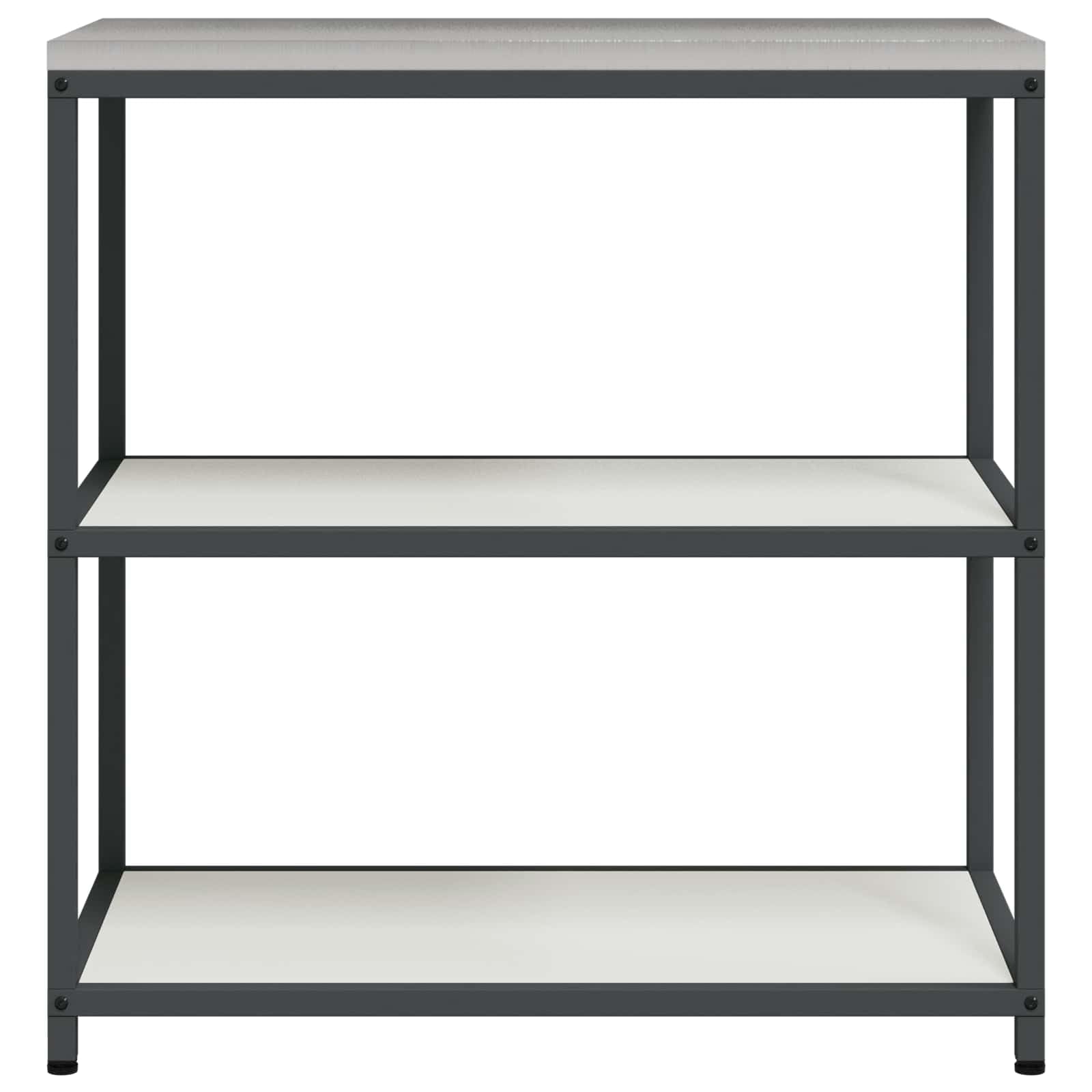 HATTEM - Scaffale da cucina bianco in acciaio, 90 x 50 x 92 cm, con robusto telaio e ripiani, autoportante, versatile per cucina, cantina, giardino e piano di lavoro
