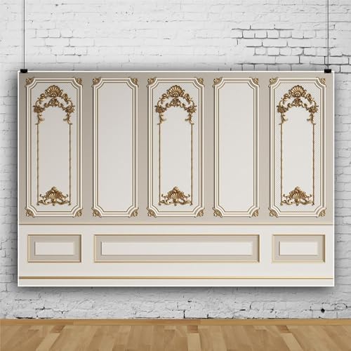 Leyiyi 5x4ft European Style Vintage Room Inside Backdrop European Frame Modern House Classic French Castle Cementery Wall Retro Style Photo Background Cowboy Kids Birthday Portrait Studio Props