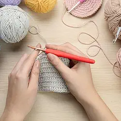 Conjunto de 9 agulhas de crochê ergonômicas, alças macias multicoloridas