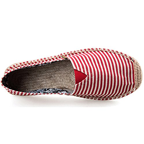 Image of Alexis Leroy Women's Summer Stripe Canvas Flat Espadrilles