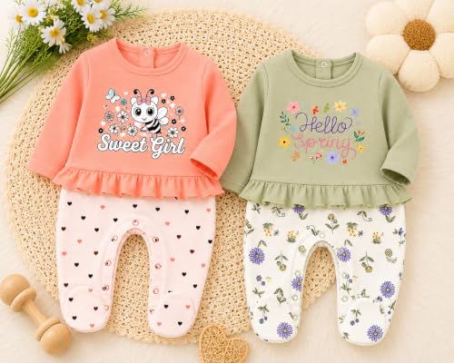 Image of EIO 100% Cotton Rompers Sleepsuits Jumpsuit Night Suits for Infants Newborn Baby Boys & Girls