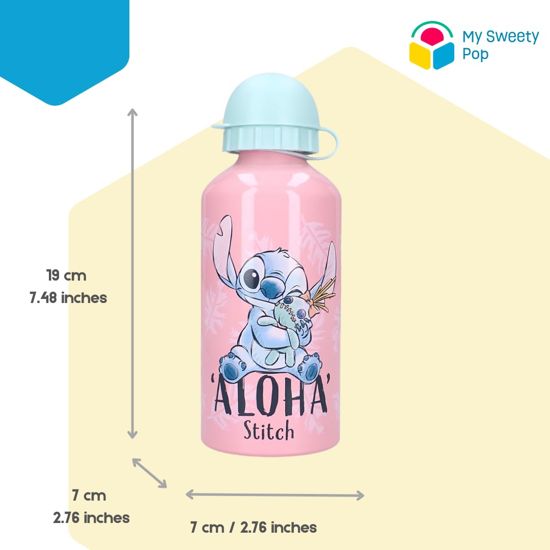 My sweety pop, Kids Water Bottle, Aluminium, Kids, Nursery, Kindergarten, School, Holiday, Meal, 19cm, 500ml, Hydration - Image 2