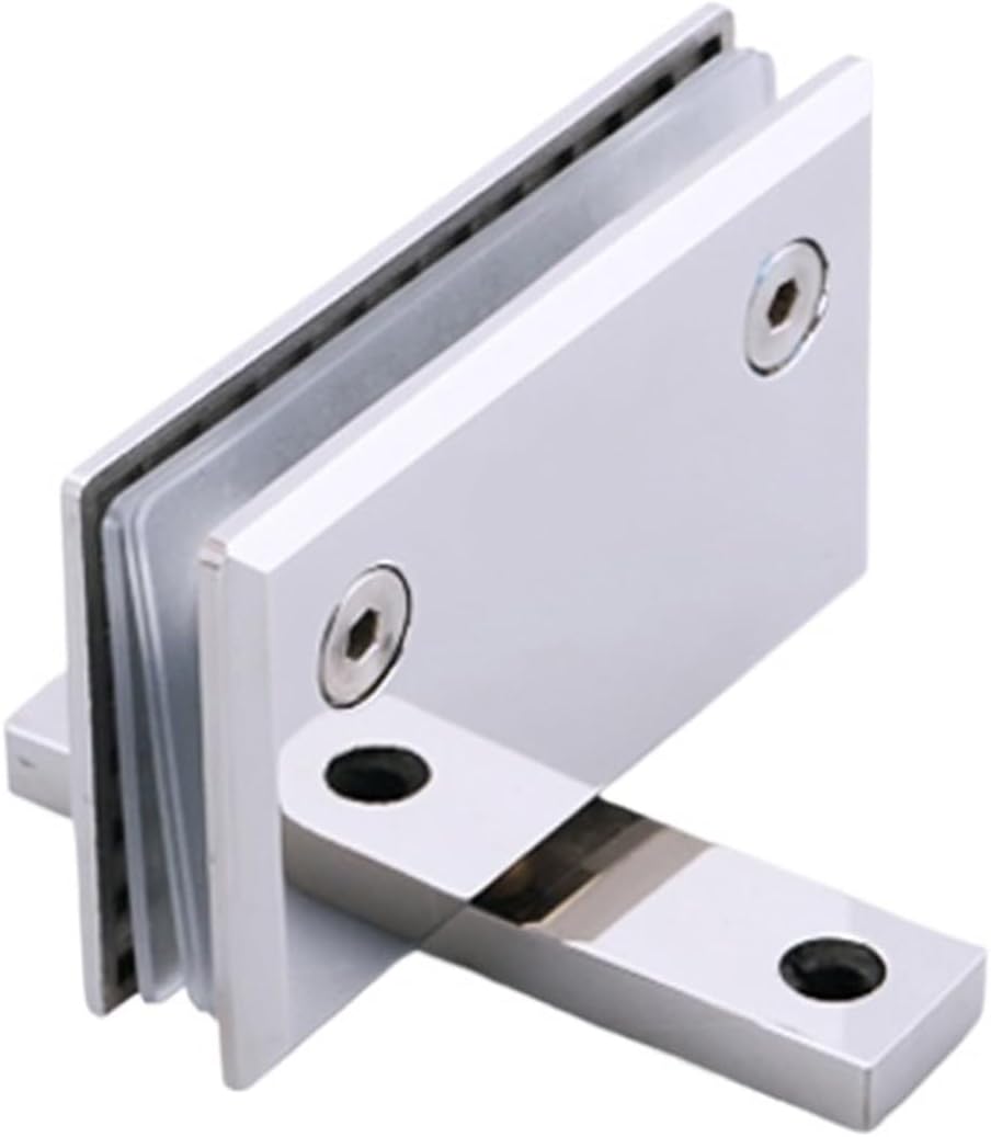 1Pcs Square Bevel 360degree Rotate Stainless Steel Bathroom Glass clamp/Clip/Hinge,Mirror Finish,for Frameless Door,Automatic Closing