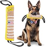 Dog Bite Tug Toy 12 x 3.2 Inches - Durable Pull Toy with 2 Soft & Strong Handles - Tough Jute Bite Pillow for Medium to Large Dogs - Ideal for Tug of War, Fetch, K9, Puppy Training & Interactive Play