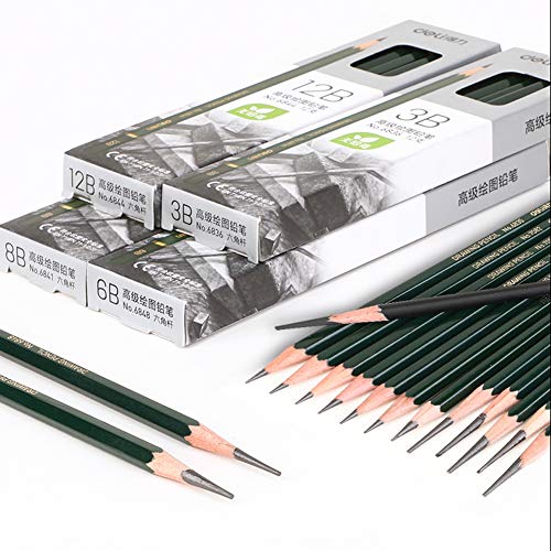 Newdoer - Lápices de dibujo (12 unidades), color 2B.