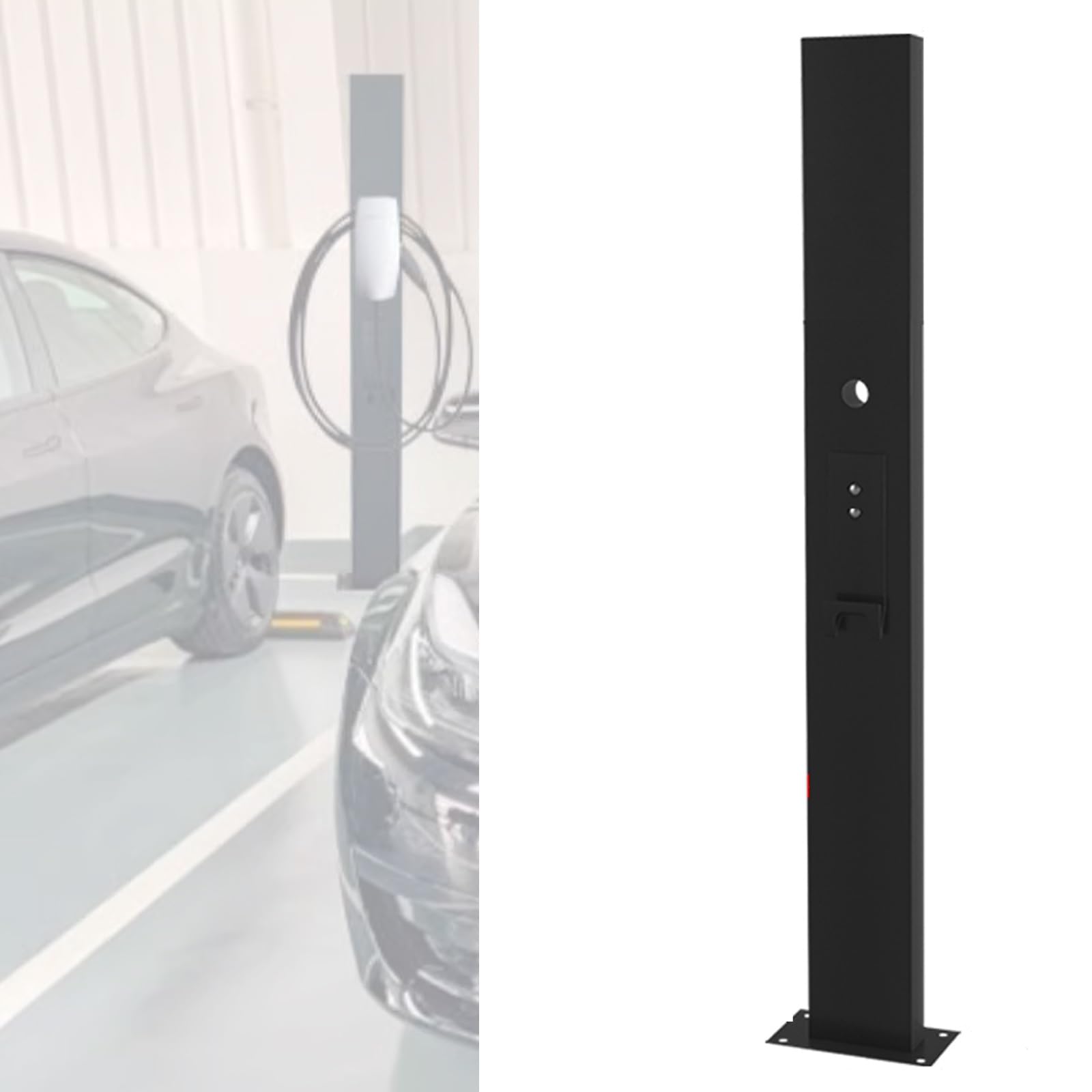 Socle de recharge extérieur en acier inoxydable premium résistant aux intempéries pour borne