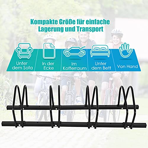 Fahrradständer COSTWAY für Bodenmontage mit Einzelradaufstellung